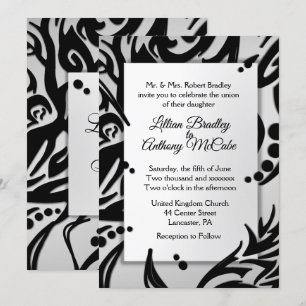 Resumen Tribal Silver Wedding Invitación a Olive
