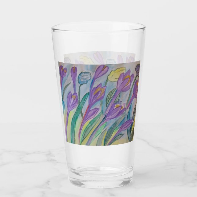 Resumen Tumbler de vidrio Crocus Spring (Anverso)