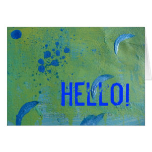 Resumen verde y azul, ¡Hola!