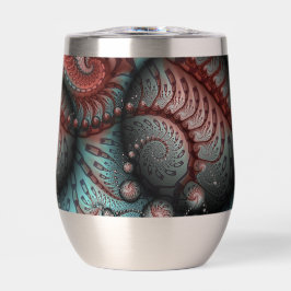 Resumen Vivid Fantasy Fractal Art Brown Blue