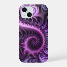 Resumen Vivid Guay Pink Purple Fractal Art Spiral