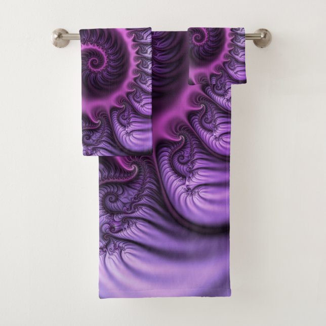 Resumen Vivid Guay Pink Purple Fractal Art Spiral (In situ)
