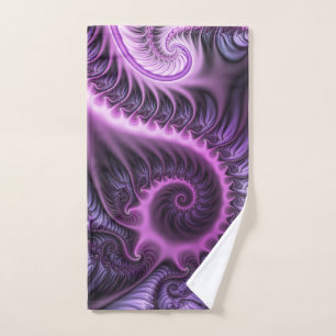 Resumen Vivid Guay Pink Purple Fractal Art Spiral