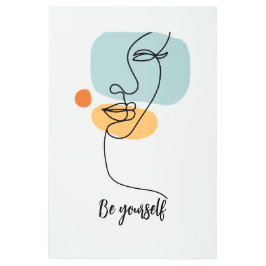 Resumen Woman Line arte mural Metalizado