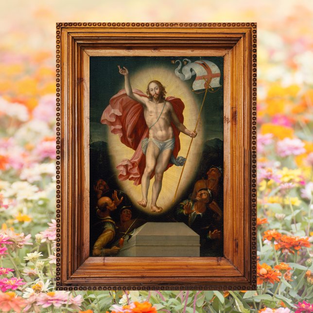 Resurrección Cristo resucitó el arte cristiano Pas (Resurrection of Jesus Christ is risen Religious Christian Catholic Wall Art Easter Poster)