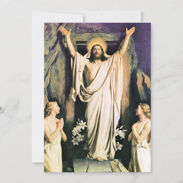 Resurrección de Cristo, pintura de Carl Bloch, (Anverso)