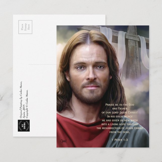 Resurrección de las postales de Pascua pintadas po (Anverso / Reverso)