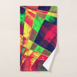 Retângulos e quadrados coloridos, inclinados.