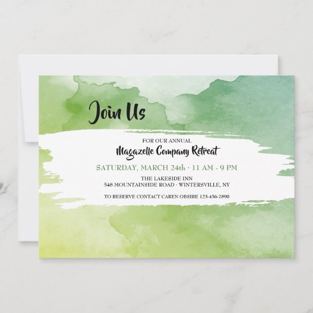 Retener invitación corporativa (Anverso)