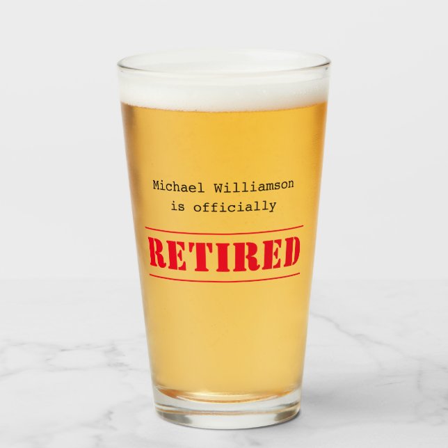 Retirado oficialmente, nombre personalizado regalo (Anverso (lleno))