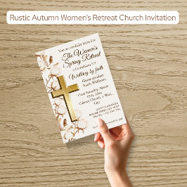 Retiro de Otoño Rústico para Mujeres Invitación de