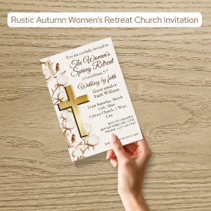 Retiro de Otoño Rústico para Mujeres Invitación de