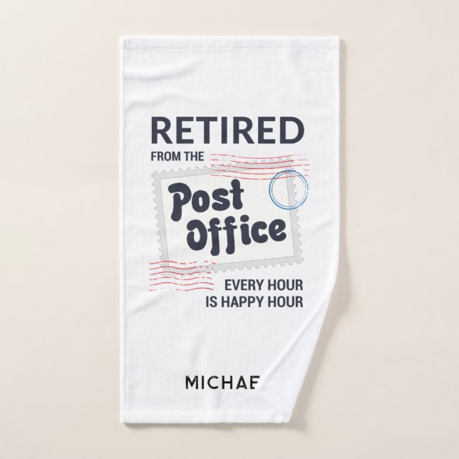 Retiro de trabajador postal Mailman Keepsake Perso (Toalla de mano)