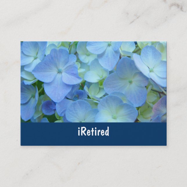 retiro floral azul iRetired de las tarjetas de (Anverso)