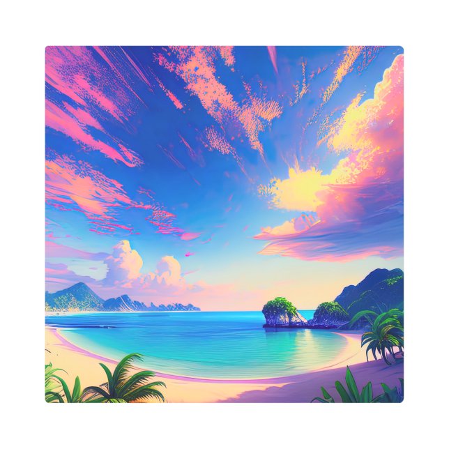 Retiro oceánico, arte de playa de arena (Anverso)