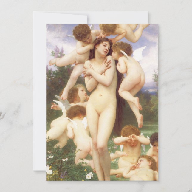Retorno de primavera (Le Printemps) por Bouguereau (Anverso)