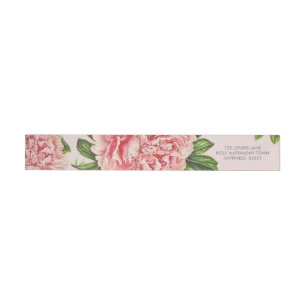 RETORNO DIRECCIONAR moda floral rosada de peonía