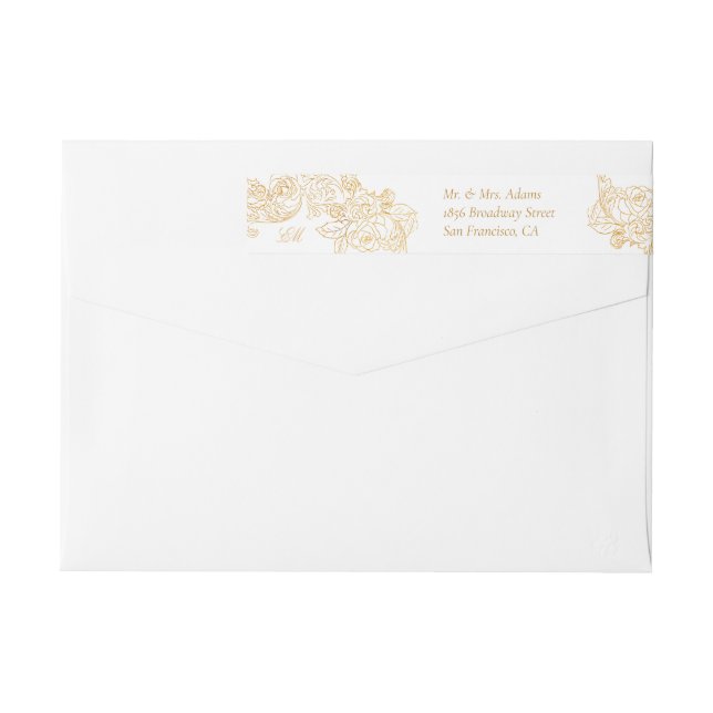 Retorno predireccionado de rococo Gold Ornament (Reverso)