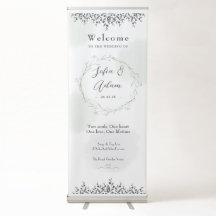 Pancarta de bienvenida de personalizado Boda moder