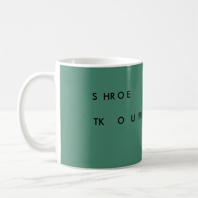 RETRASO de Steno taza de 11 onzas SHROE (verde) (Izquierda)
