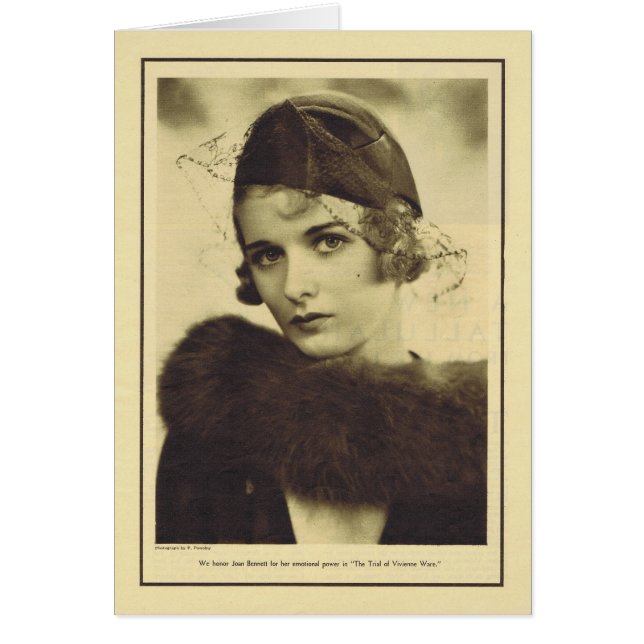 Retrato 1932 del vintage de Joan Bennett (Frente)