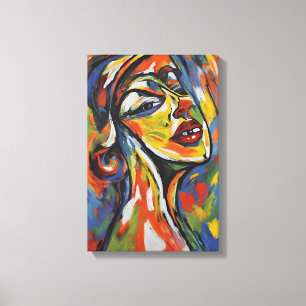 Retrato abstracto audaz - Arte expresionista