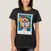 Retrato abstracto de artista camiseta