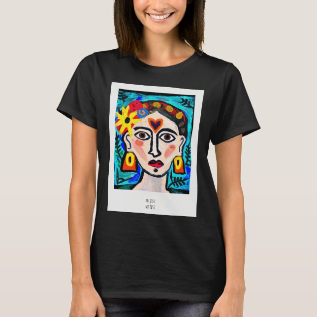 Retrato abstracto de artista camiseta (Anverso)