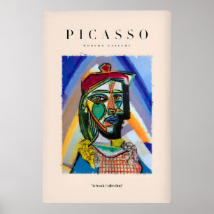 Retrato abstracto de busto de Picasso Impresión ar