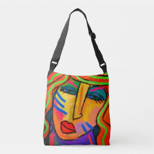 Retrato abstracto de una mujer en la bolsa