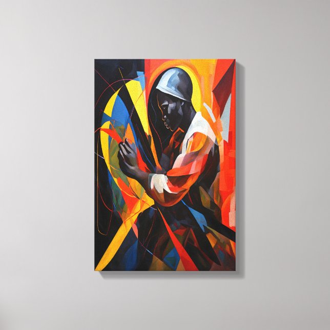 Retrato abstracto en colores vivos Arte moderno (Anverso)