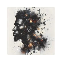 Retrato: acuarela y arte de salpicar tinta