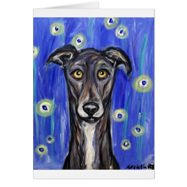 Retrato adorable del galgo (Frente)