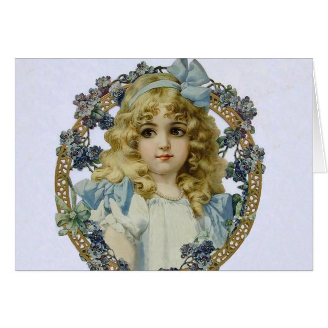 Retrato antiguo de niña pequeña hermosa (Anverso (Horizontal))