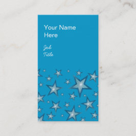 Retrato azul de la tarjeta de visita Blue Stars