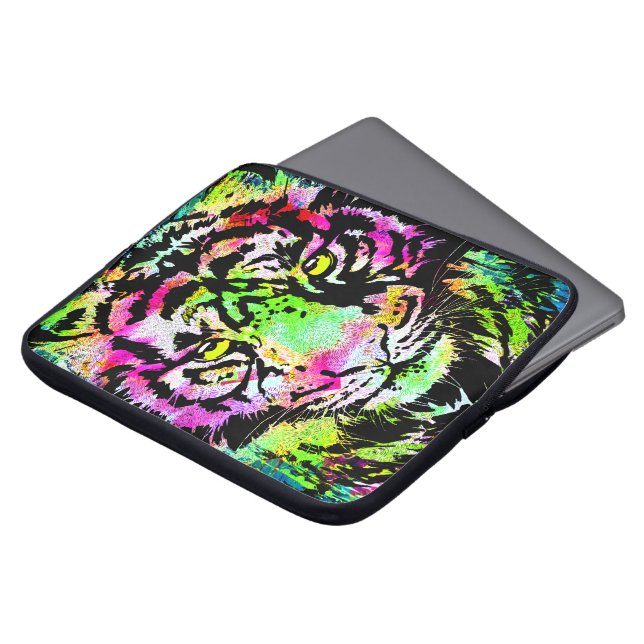 Retrato colorido de la cabeza del tigre - Funda de (Superior anverso)
