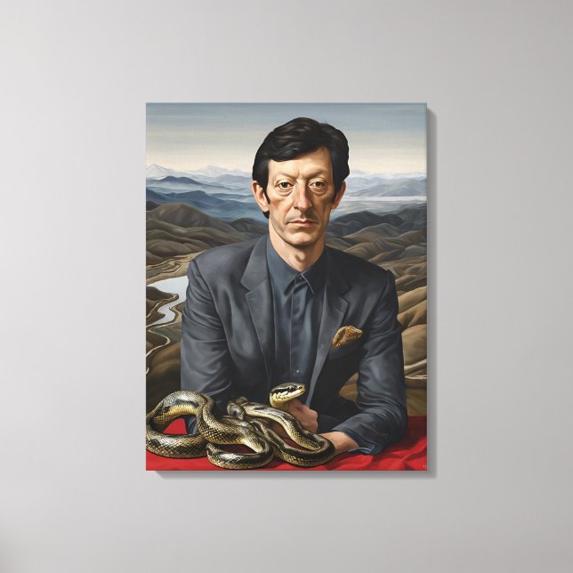 Retrato Con Serpiente - Impresión De Arte De Lienz (Anverso)