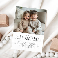 Retrato conjunto de invitación de cumpleaños