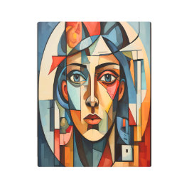 Retrato Cubista Moderno Arte Pared Geométrico Meta