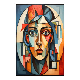 Retrato Cubista Moderno Foto De Arte De Pared Geom