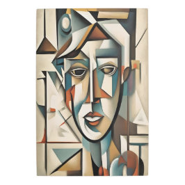 Retrato cubista moderno Resumen arte mural Metaliz