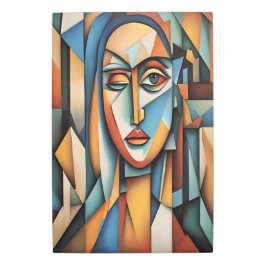 Retrato Cubista Vibrante Resumen Arte Geométrico