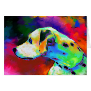 Retrato dálmata contemporáneo del perro