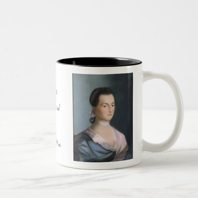 Retrato de Abigail Adams y taza de la cita (Derecha)