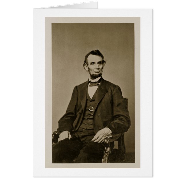 Retrato de Abraham Lincoln (1809-65) (foto de b/w) (Frente)