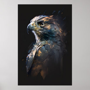 Retrato de águila Naturaleza animal Arte de pintur