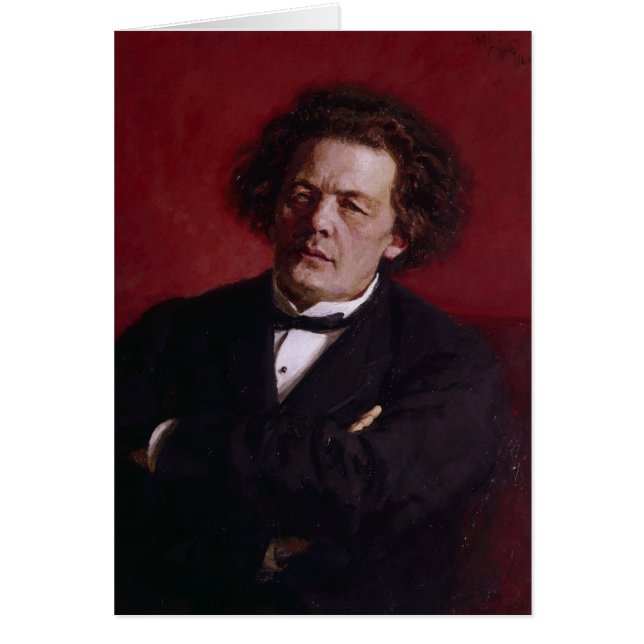 Retrato de Anton Grigoryevich Rubinstein, 1881 (Frente)