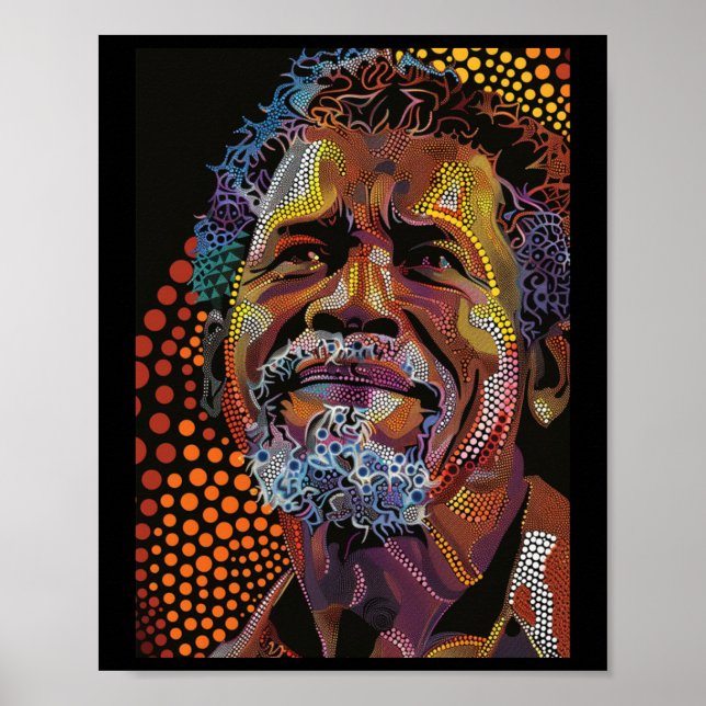 Retrato de arte de dot australiano aborigen de (Frente)