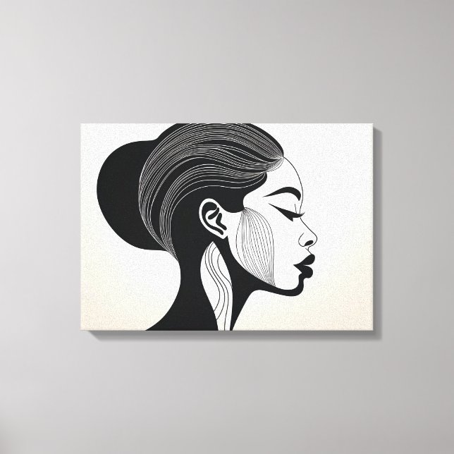 Retrato de arte de línea minimalista (Anverso)