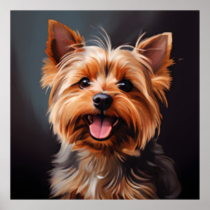 Retrato de arte de Yorkshire Terrier Realism